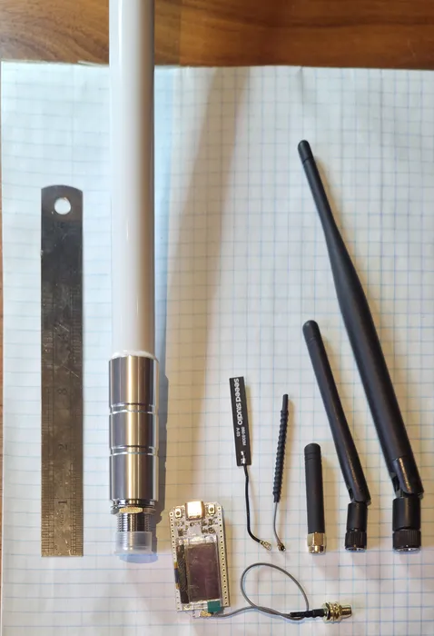 A selection of 915 MHz antennas for LoRa mesh networking